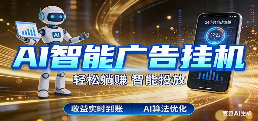 智能广告挂机新时代，利用碎片化时间实现稳定被动收益，AI帮你持续盈利-知芽创业社