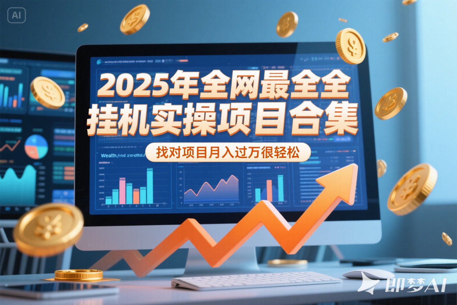 2025年挂机实操项目实操演练，挂机类型，AI直播类型，轻资产创业类型…-知芽创业社