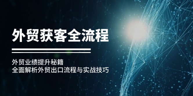 外贸获客全流程：外贸业绩提升秘籍：全面解析外贸出口流程与实战技巧-知芽创业社