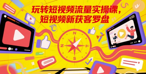 玩转短视频流量实操课，短视频新获客罗盘-知芽创业社