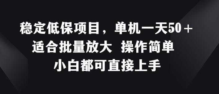 稳定低保项目，单机一天50+适合批量放大 操作简单 小白都可直接上手【揭秘】-知芽创业社