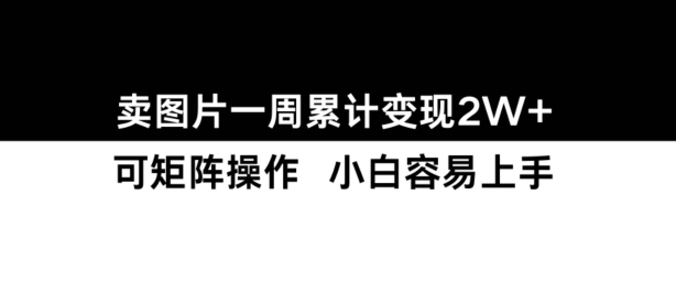 小红书【卖图片】一周累计变现2W+小白易上手-知芽创业社