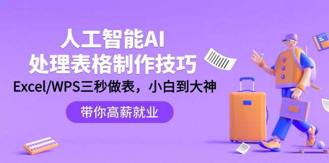 (9459期)人工智能-AI处理表格制作技巧：Excel/WPS三秒做表，大神到小白-知芽创业社