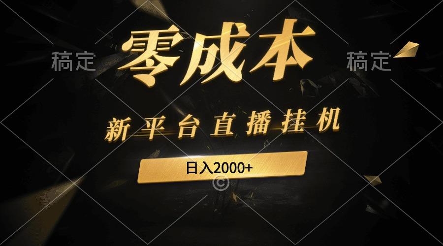 (9841期)新平台直播挂机最新玩法，0成本，不违规，日入2000+-知芽创业社