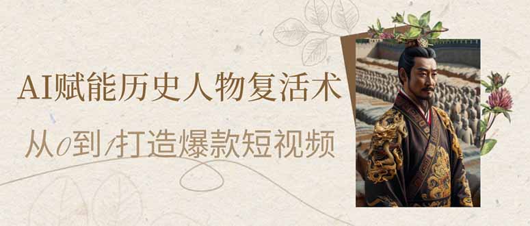 AI赋能历史人物复活术：从0到1打造爆款短视频-知芽创业社
