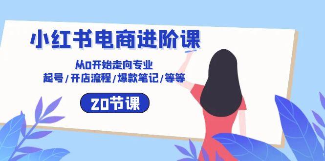 小红书电商进阶课：从0开始走向专业 起号/开店流程/爆款笔记/等等(20节-知芽创业社