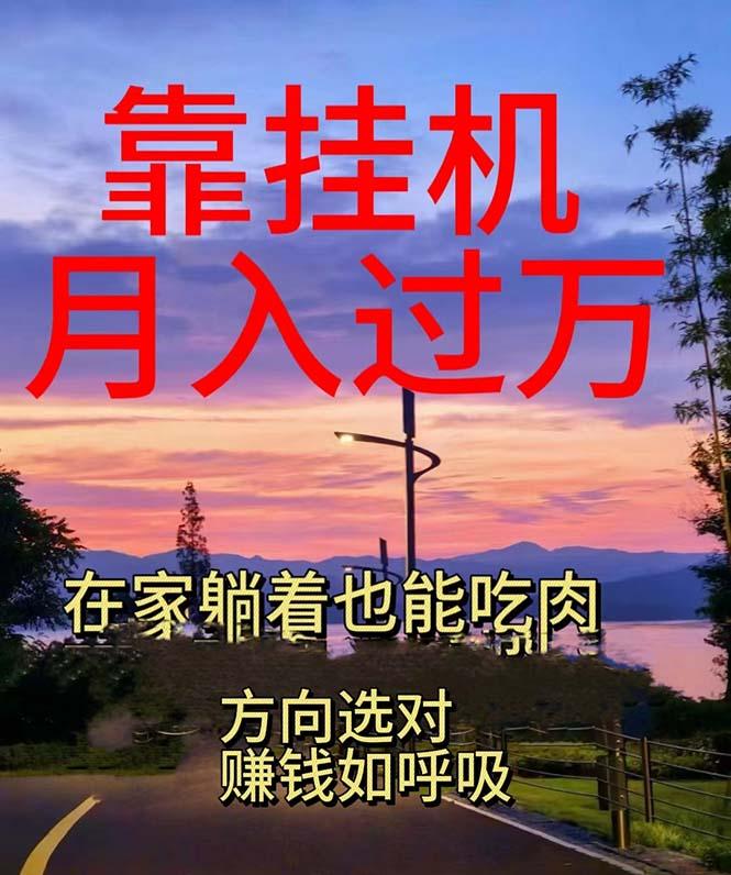 靠挂机，日入1000+，躺着也能吃肉，电脑手机都可挂-知芽创业社