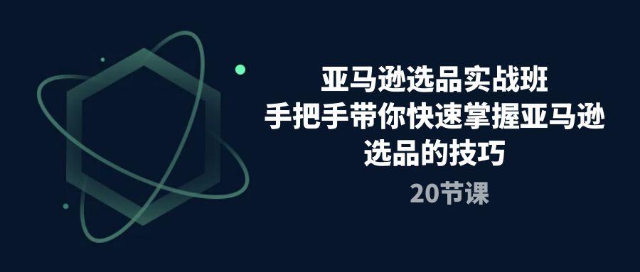 亚马逊选品实战班，手把手带你快速掌握亚马逊选品的技巧(20节课-知芽创业社