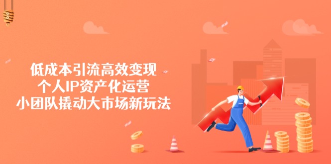 低成本引流高效变现，个人IP资产化运营，小团队撬动大市场新玩法-知芽创业社