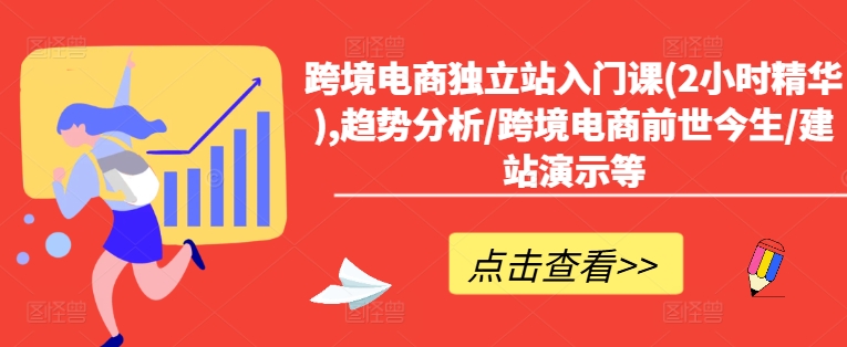 跨境电商独立站入门课(2小时精华),趋势分析/跨境电商前世今生/建站演示等-知芽创业社