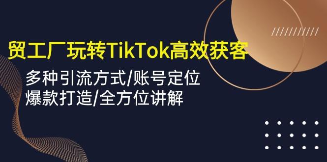 外贸工厂玩转TikTok高效获客,多种引流方式/账号定位/爆款打造/全方位讲解-知芽创业社