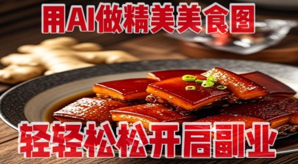 用AI做精美美食图，无需专业设备拍摄，轻轻松松开启副业-知芽创业社
