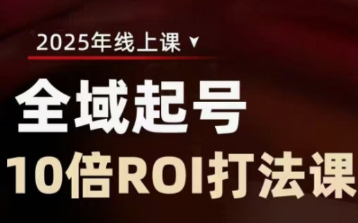 2025全域起号10倍ROI打法课，助你提升直播间的投资回报率-知芽创业社