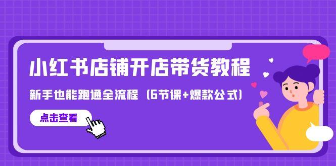 (9883期)最新小红书店铺开店带货教程，新手也能跑通全流程(6节课+爆款公式)-知芽创业社