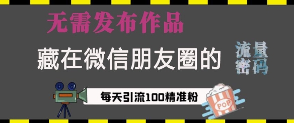 藏在微信朋友圈的流量密码，无需发布作品，单日引流100+精准创业粉【揭秘】-知芽创业社