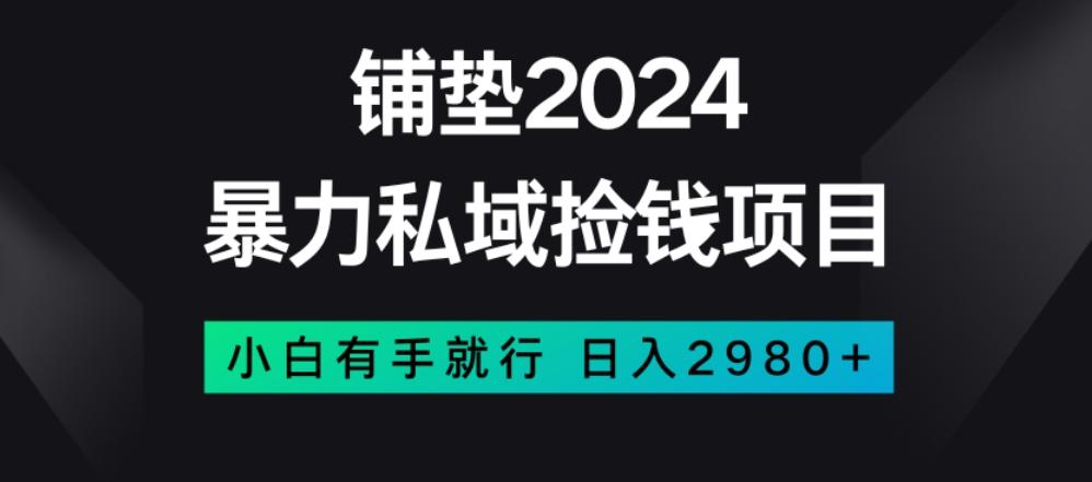 暴力私域捡钱项目，小白无脑操作，日入2980【揭秘】-知芽创业社