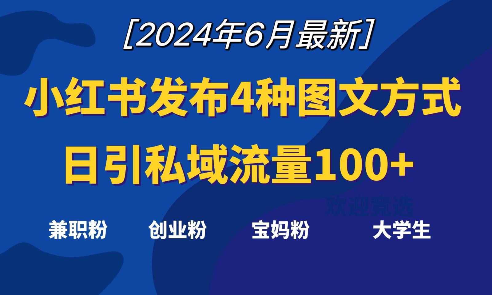 小红书发布这4种图文，就能日引私域流量100+-知芽创业社