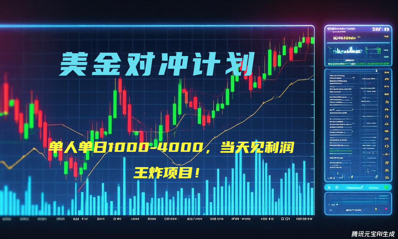 2025年最暴力项目“美金先登计划”最新最强对冲战法，每日实际收益1K-4K-知芽创业社