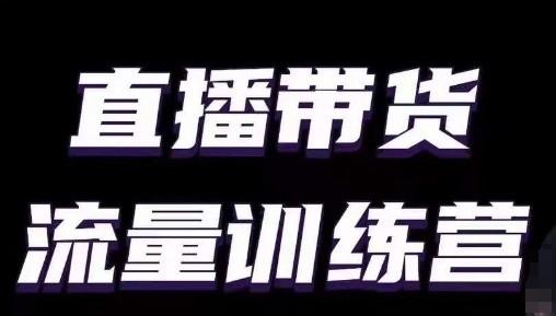 直播带货流量训练营，小白主播必学直播课-知芽创业社