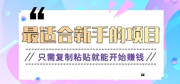 2024最适合新手操作的项目，新手小白只需复制粘贴就能开始赚钱【视频教程+软件】-知芽创业社