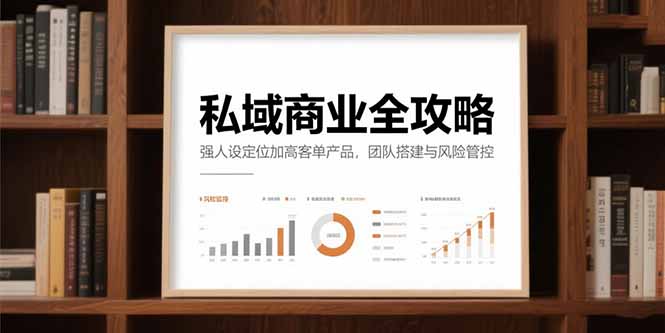 私域商业全攻略，强人设定位加高客单产品，团队搭建与风险管控-知芽创业社