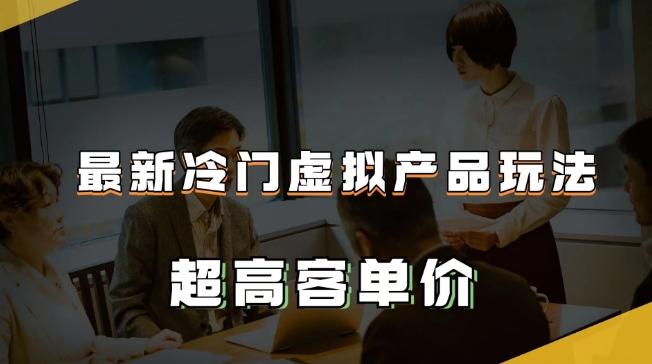 最新冷门虚拟产品玩法，超高客单价，月入2-3万＋【揭秘】-知芽创业社