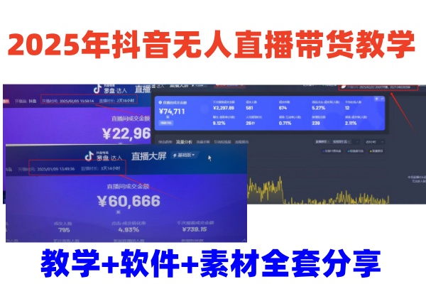 2025年抖音无人直播带货教学，从0到1全程干货快速撸金-知芽创业社