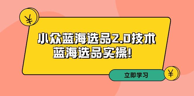 拼多多培训第33期：小众蓝海选品2.0技术-蓝海选品实操！-知芽创业社