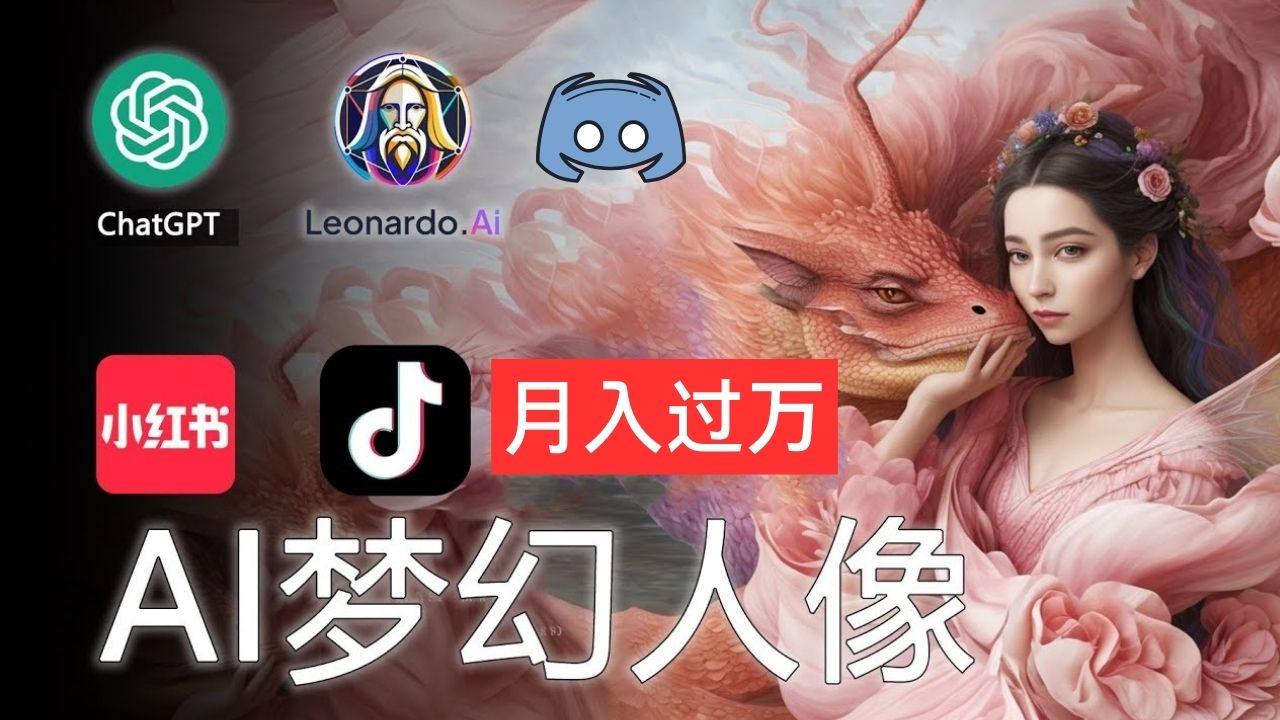 AI摄影梦幻人像：零基础也能月入过万的秘密-知芽创业社