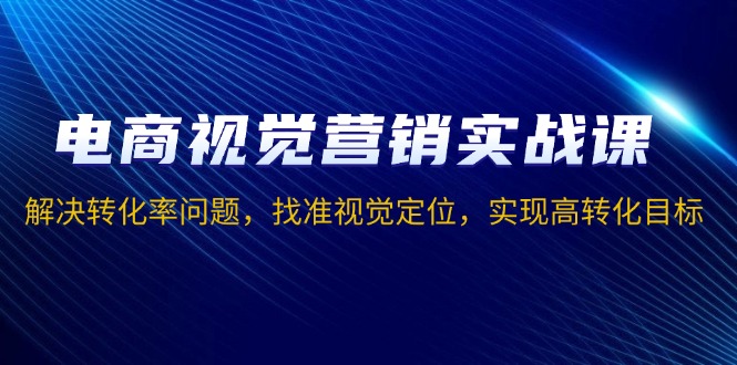 电商视觉营销实战课，解决转化率问题，找准视觉定位，实现高转化目标-知芽创业社
