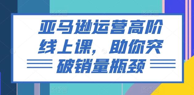 亚马逊运营高阶线上课，助你突破销量瓶颈-知芽创业社