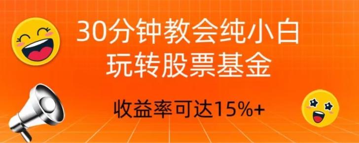 30分钟教会你玩转股票基金，只教好的筛选方法，不荐股-知芽创业社