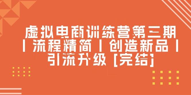虚拟电商训练营第三期丨流程精简丨创造新品丨引流升级 [完结]-知芽创业社