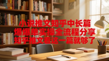 小说推文知乎中长篇爆单实操全流程分享，知乎推文看这一篇就够了-知芽创业社