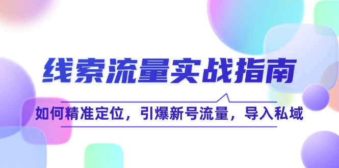 线 索 流 量-实战指南：如何精准定位，引爆新号流量，导入私域-知芽创业社
