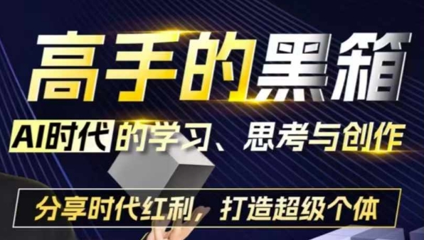 高手的黑箱：AI时代学习、思考与创作-分红时代红利，打造超级个体-知芽创业社