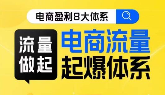 8大体系流量篇·流量做起，电商流量起爆体系线上课-知芽创业社