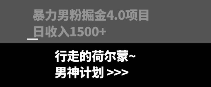 暴力男粉掘金4.0项目不违规不封号无脑复制单人操作日入1000+-知芽创业社