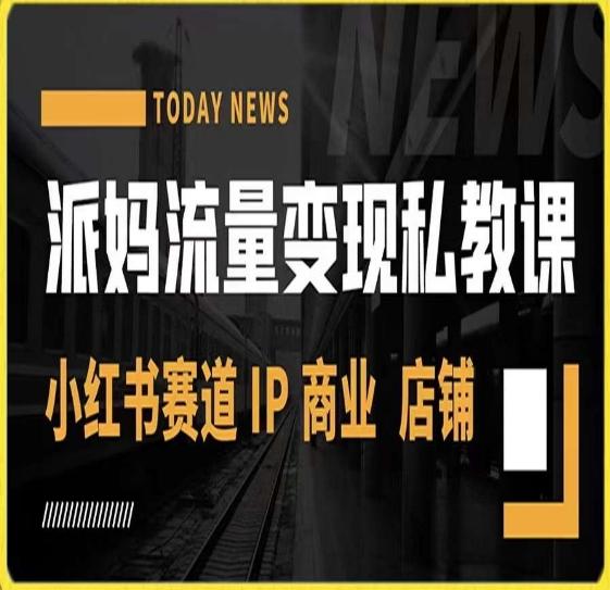 派妈流量变现私教课，小红书赛道IP  商业  店铺 -知芽创业社