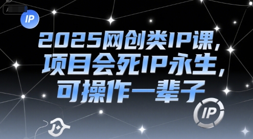 2025网创类IP课,项目会死IP永生,可操作一辈子-知芽创业社