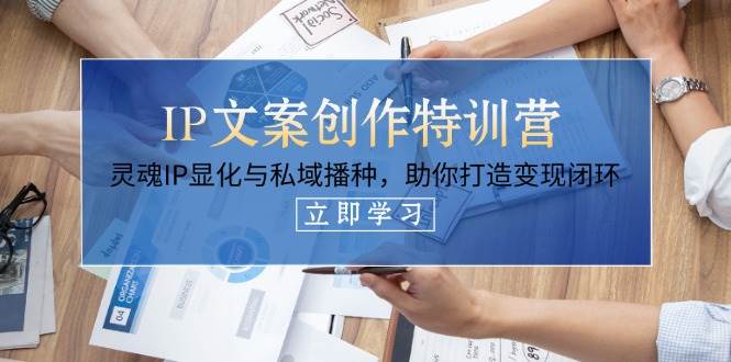 IP文案创作特训营，灵魂IP显化与私域播种，助你打造变现闭环(14节课)-知芽创业社