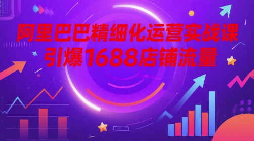 阿里巴巴精细化运营实战课，引爆1688店铺流量-知芽创业社