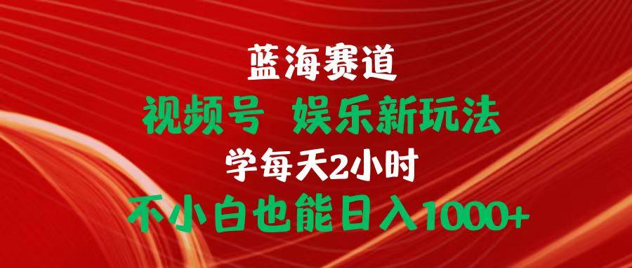 蓝海赛道视频号 娱乐新玩法每天2小时小白也能日入1000+-知芽创业社