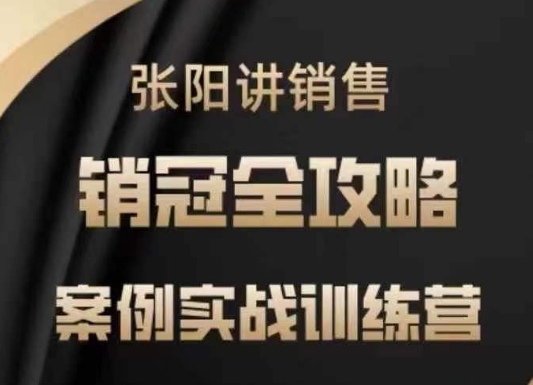 张阳讲销售实战训练营，​案例实战训练，销冠全攻略-知芽创业社