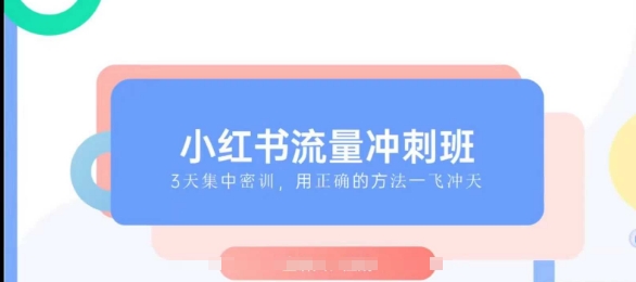 小红书流量冲刺班2025，最懂小红书的女人，快速教你2025年入局小红书-知芽创业社