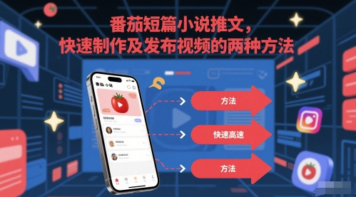 番茄短篇小说推文，快速制作及发布视频的两种方法-知芽创业社