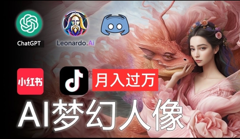 AI摄影梦幻人像：零基础也能月入过万的秘密【揭秘】-知芽创业社
