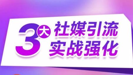 3大社媒引流实战强化，多渠道站外引流，高效精准获客，订单销售额翻倍增长-知芽创业社
