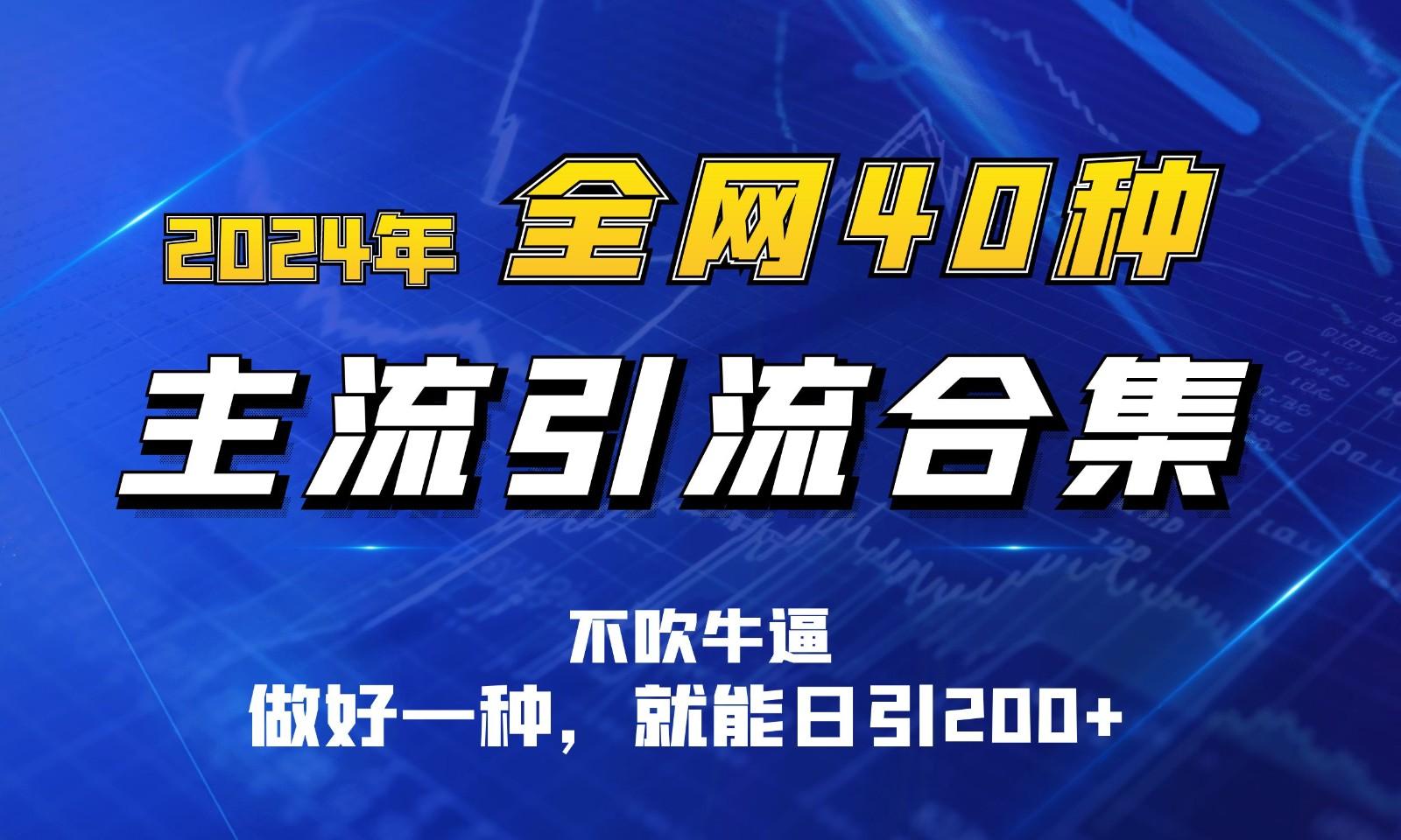 2024年全网40种暴力引流合计，做好一样就能日引100+-知芽创业社