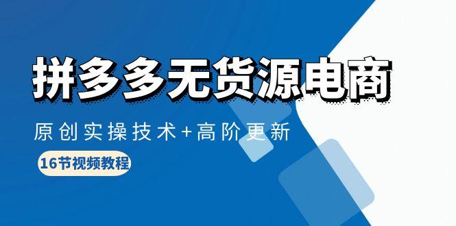 (10015期)拼多多无货源电商，原创实操技术+高阶更新(16节视频教程)-知芽创业社
